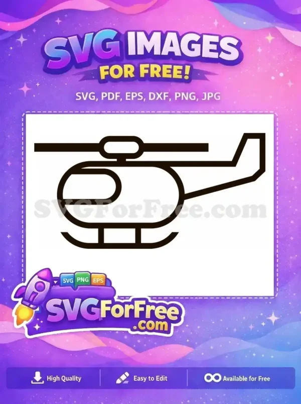 Free Brown Lineart Free Helicopter Free SVG
