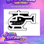 Free Military Helicopter Free Silhouette Simple War Free SVG - Instant Download