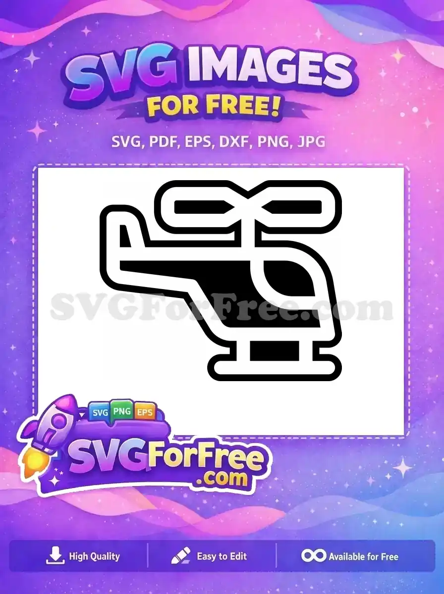 Free Detailed Blades Free Military Design Helicopter Free SVG 2
