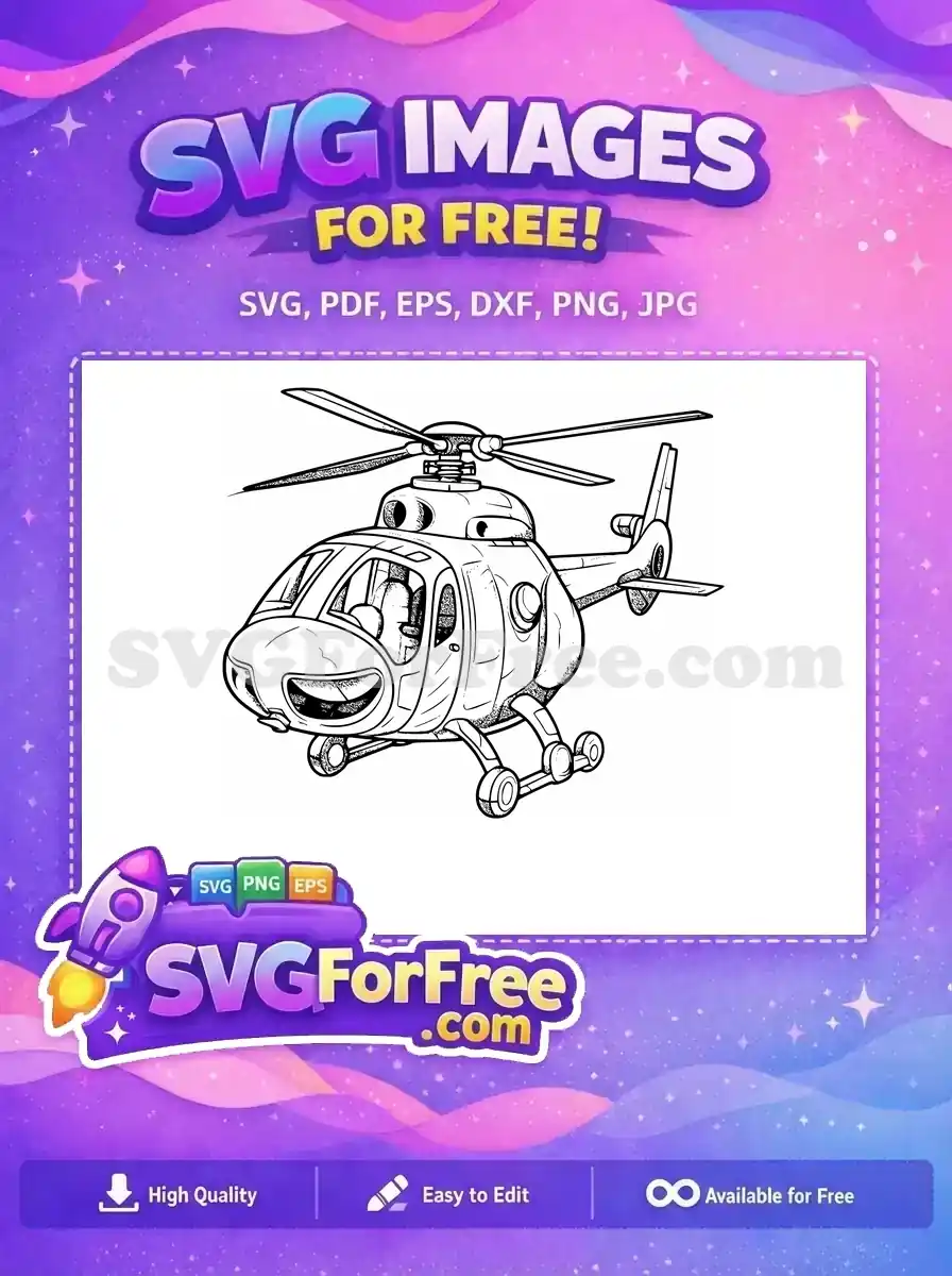 Free Detailed Rotor Free Military Design Helicopter Free SVG