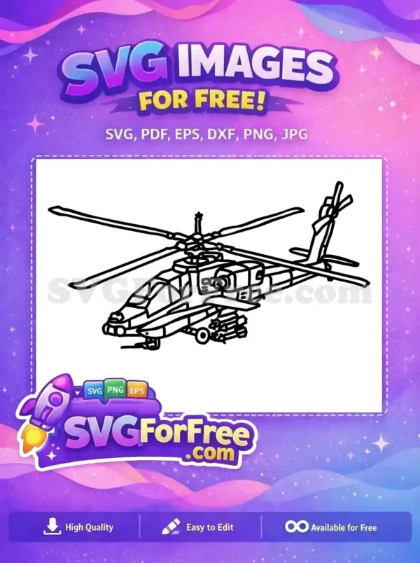 Free Apache Helicopter Free War Vehicle Free SVG