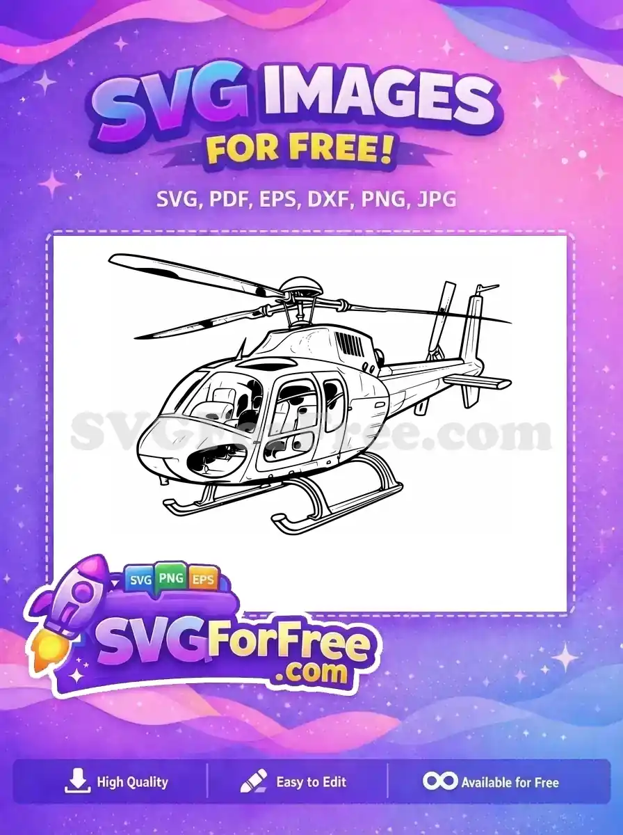 Free Silhouette Helicopter Free Military Detailed Vehicle Free SVG