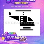 Free Black Geometric Free Icon Helicopter Free SVG - Instant Download