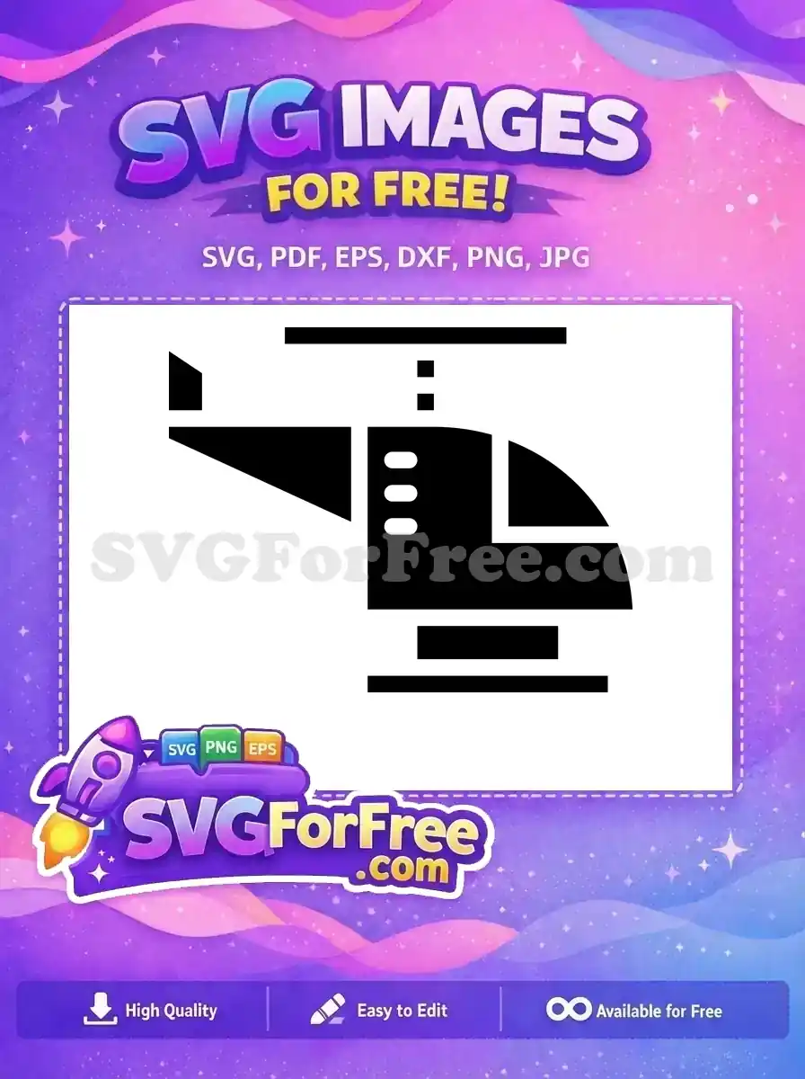Free Black Geometric Free Icon Helicopter Free SVG