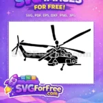 Free Detailed Blades Free Military Design Helicopter Free SVG 4 - Instant Download