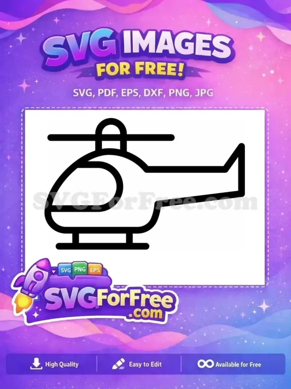 Free Detailed Blades Free Tail Rotor Helicopter Free SVG 8