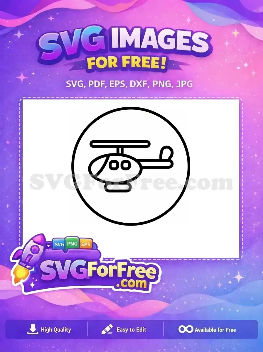 Free Detailed Blades Free Military Design Helicopter Free SVG 6