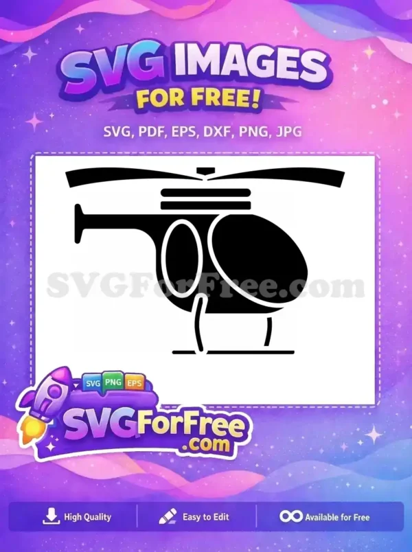 Free Silhouette Helicopter Free Minimalist Category 1 Free SVG