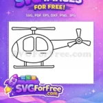 Free Line Drawing Free Propeller Blade Helicopter Free SVG - Instant Download