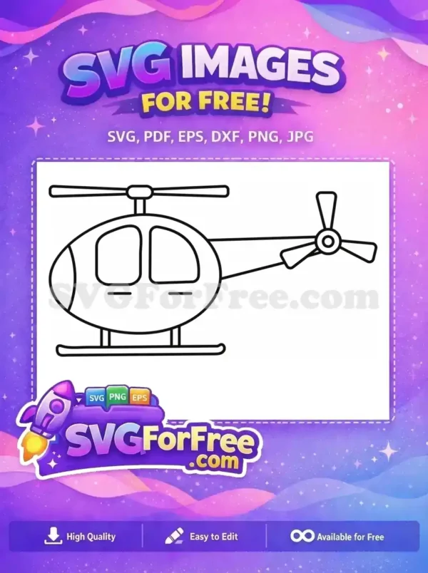 Free Line Drawing Free Propeller Blade Helicopter Free SVG