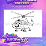 Free Military Helicopter Free Silhouette Simple Free SVG - Instant Download