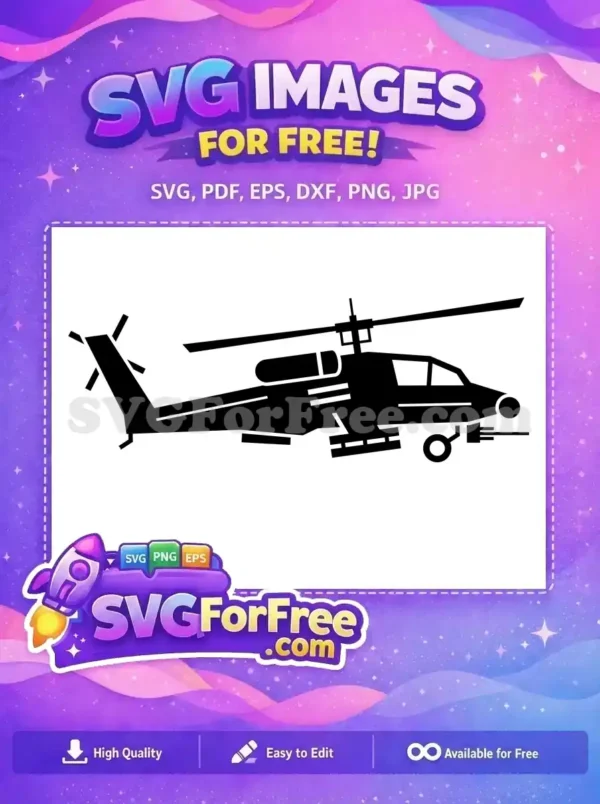 Free Apache Helicopter Free Military Black Silhouette Free SVG Free Apache Helicopter Free Military Black Silhouette Free SVG