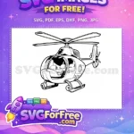 Free Detailed Blades Free Tail Rotor Helicopter Free SVG 11 - Instant Download