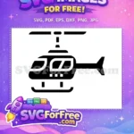 Free Simple Helicopter Free Aviation Vehicle Free SVG - Instant Download