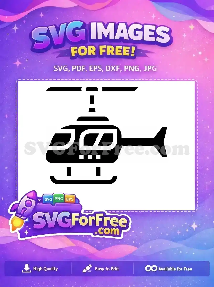 Free Simple Helicopter Free Aviation Vehicle Free SVG