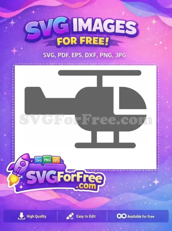 Free Gray Transport Free Vehicle Helicopter Free SVG