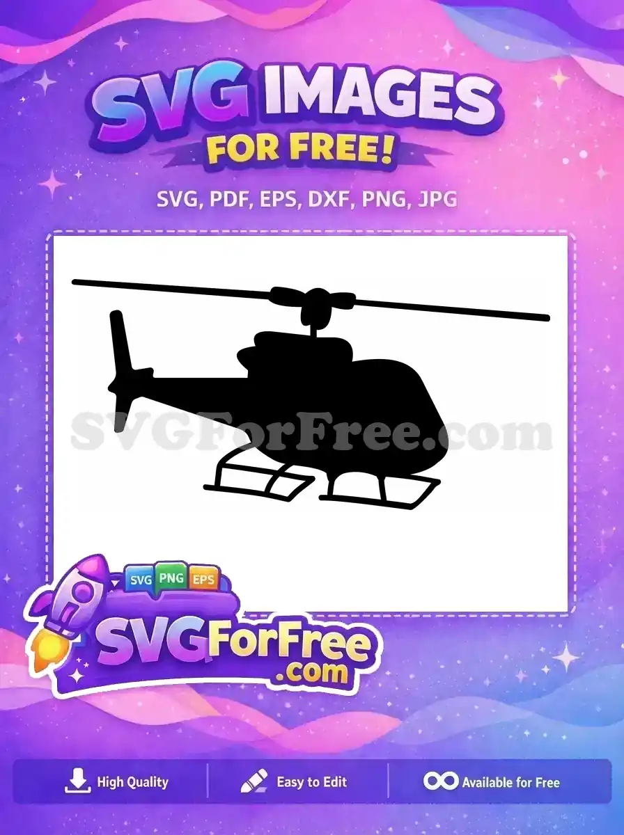 Free Detailed Blades Free Tail Rotor Helicopter Free SVG 12