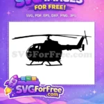 Free Black Silhouette Free Helicopter Blades Helicopter Free SVG 1 - Instant Download