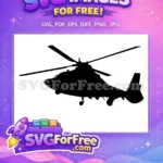Free Silhouette Helicopter Free Military Plane Free SVG - Instant Download
