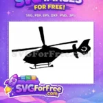 Free Detailed Helicopter Free Silhouette Helicopter Free SVG - Instant Download