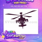 Free Dark Helicopter Free Silhouette Helicopter Free SVG - Instant Download