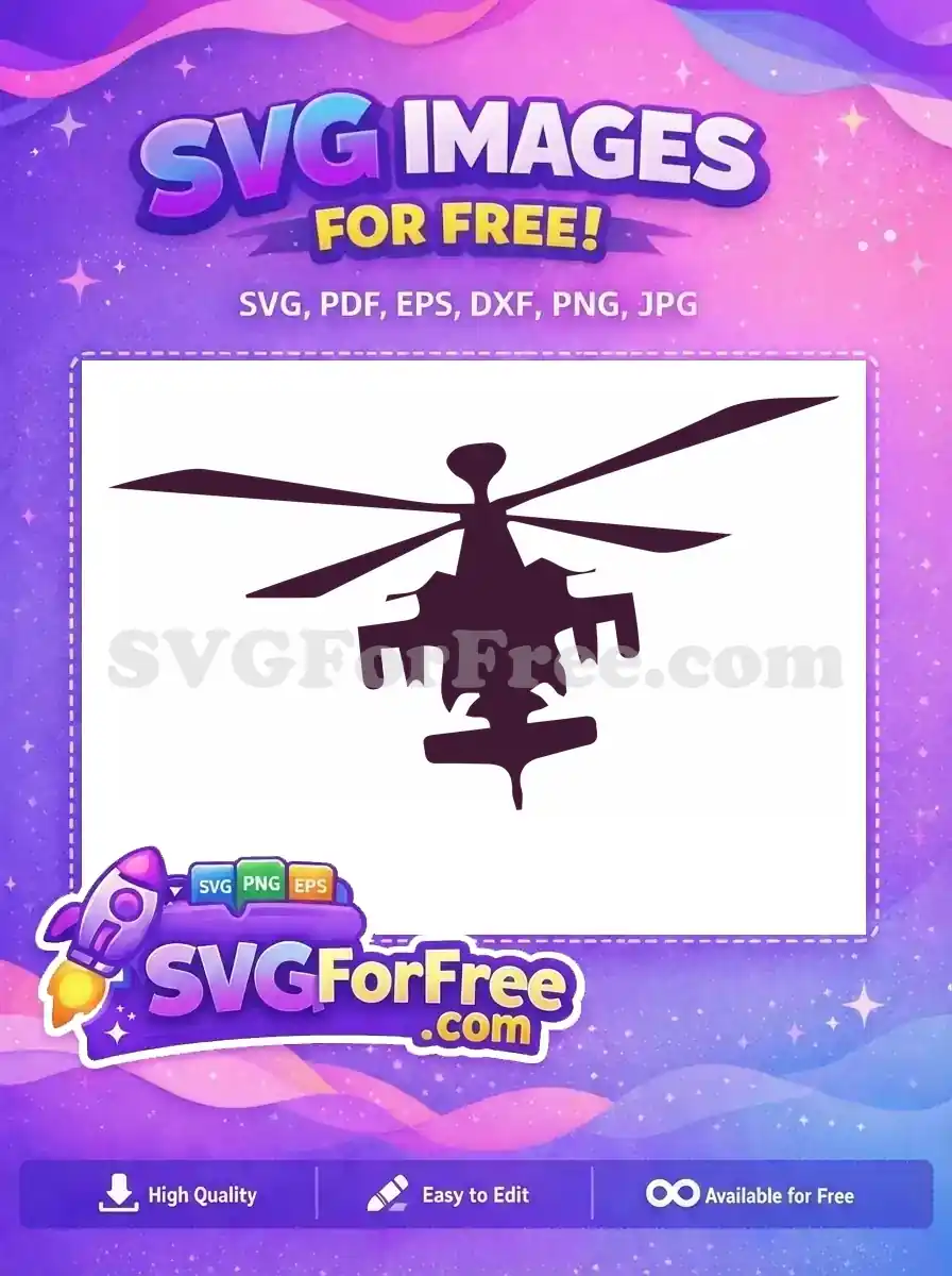 Free Dark Helicopter Free Silhouette Helicopter Free SVG
