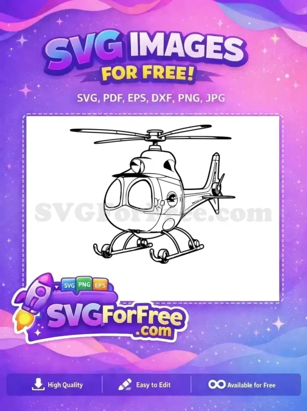 Free Black Outline Free Helicopter Blades 1 Free SVG