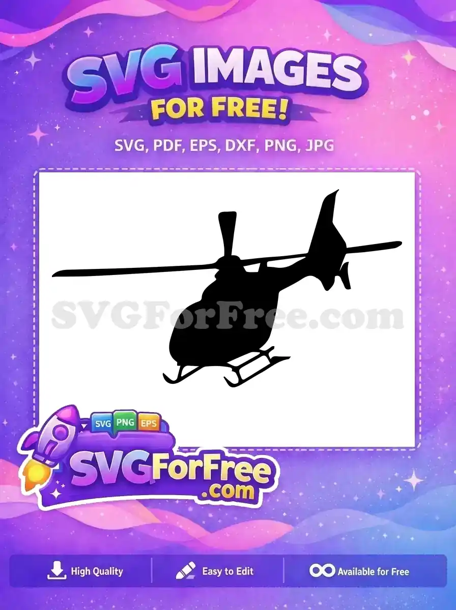 Free Blades Silhouette Free Landing Gear Helicopter Free SVG