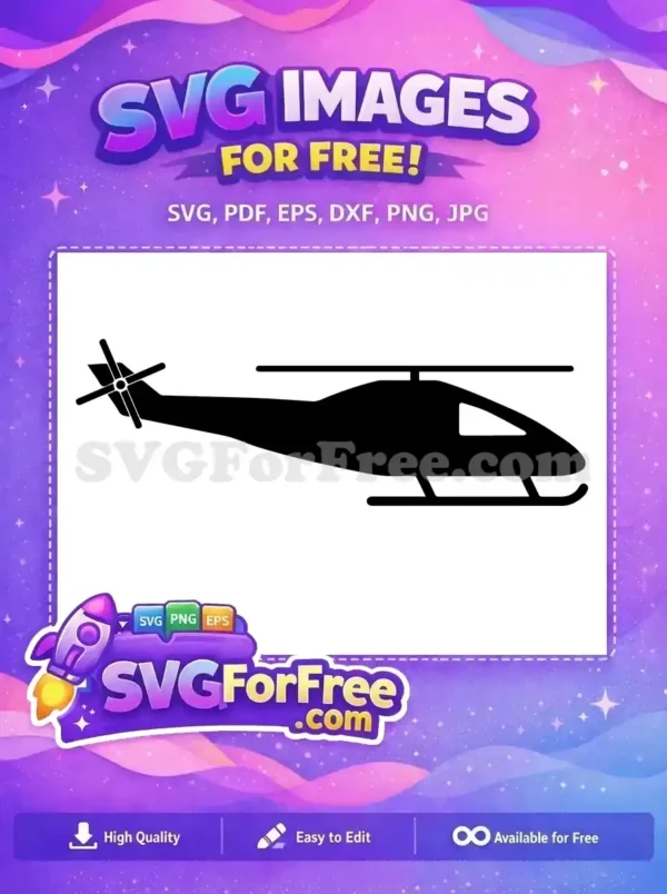 Free Simple Silhouette Free Helicopter Ride Free SVG