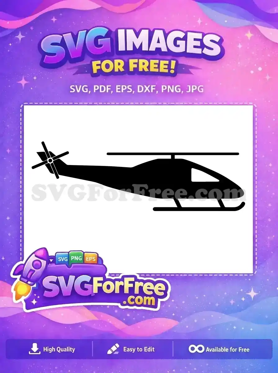 Free Simple Silhouette Free Helicopter Ride Free SVG