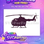 Free Detailed Rotor Free Silhouette Helicopter Free SVG 1 - Instant Download