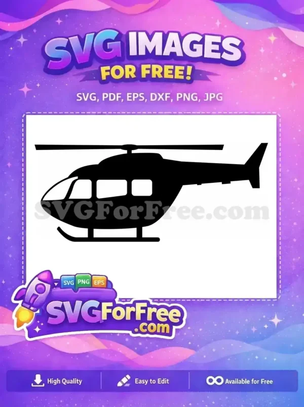 Free Detailed Blades Free Military Style Helicopter Free SVG 2