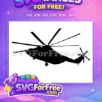 Free Detailed Blades Free Military Style Helicopter Free SVG 3 - Instant Download
