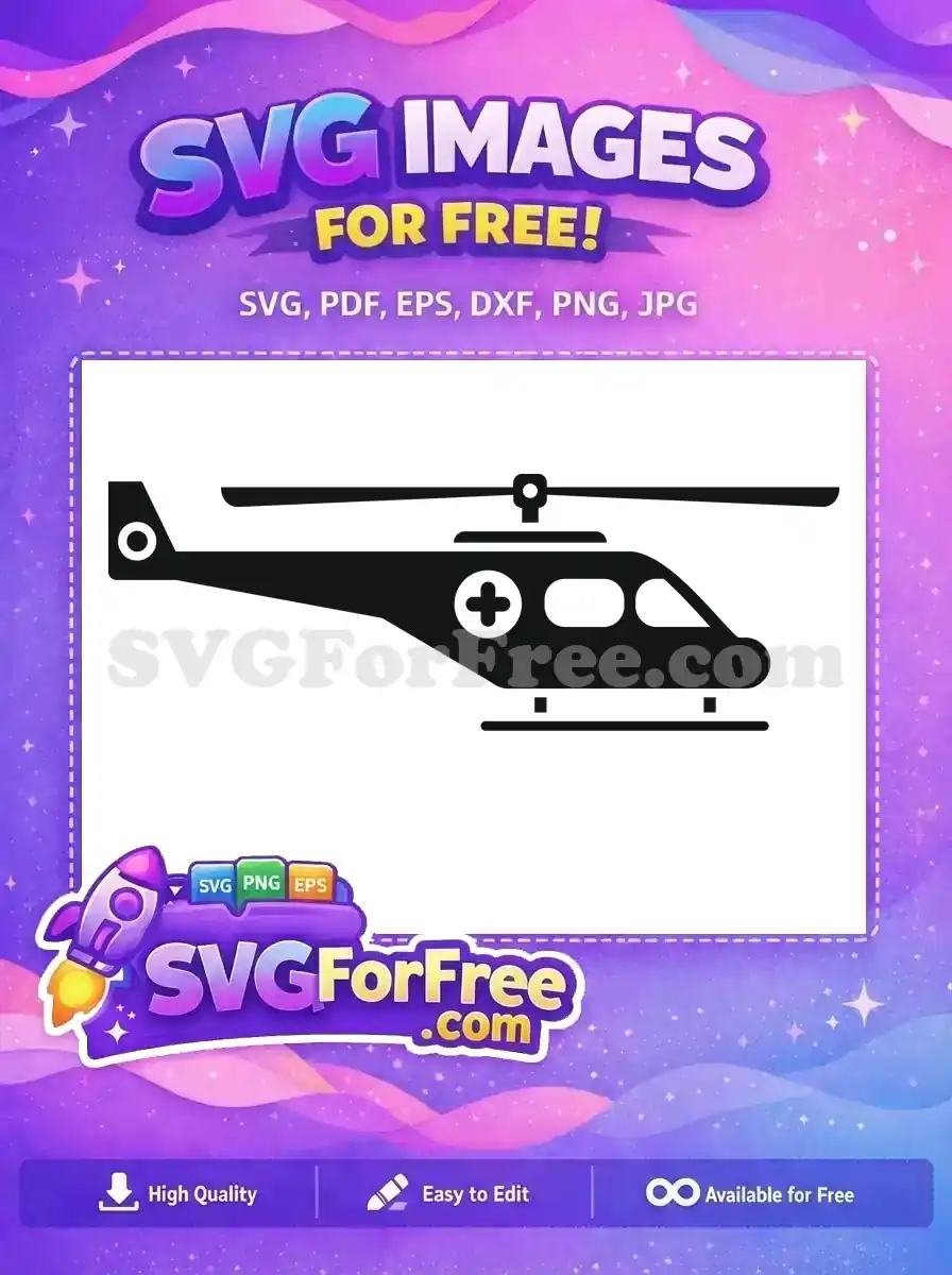 Free Black Medical Helicopter Free Icon Design Free SVG