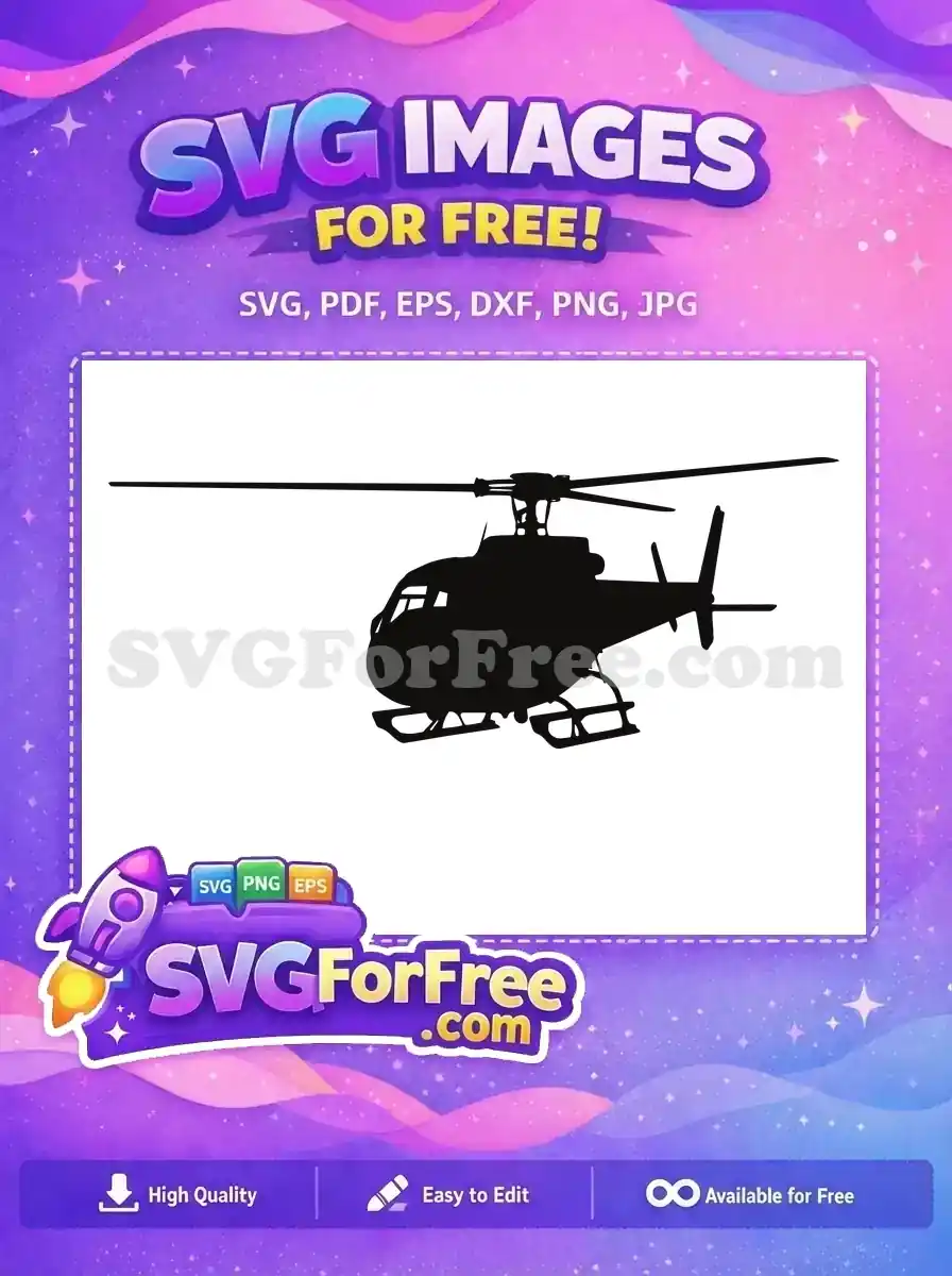 Free Detailed Blades Free Landing Gear Helicopter Free SVG 2