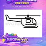 Free Gray Helicopter Free Aviation Simple Free SVG - Instant Download