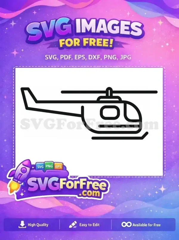 Free Gray Helicopter Free Aviation Simple Free SVG