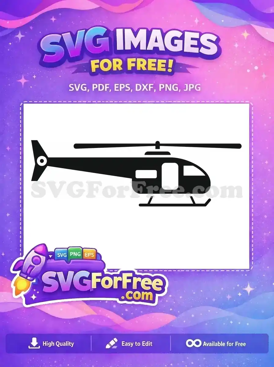 Free Black Silhouette Free Propeller Aviation Helicopter Free SVG