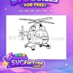 Free Detailed Blades Free Military Design Helicopter Free SVG 13 - Instant Download