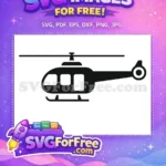 Free Black Helicopter Free Simple Design Plane Free SVG - Instant Download