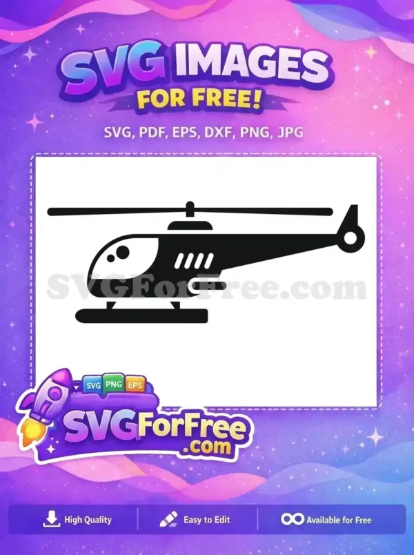 Free Black Helicopter Free Detailed Silhouette Helicopter Free SVG