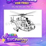 Free Detailed Fuselage Free Turbine Engine Helicopter Free SVG - Instant Download
