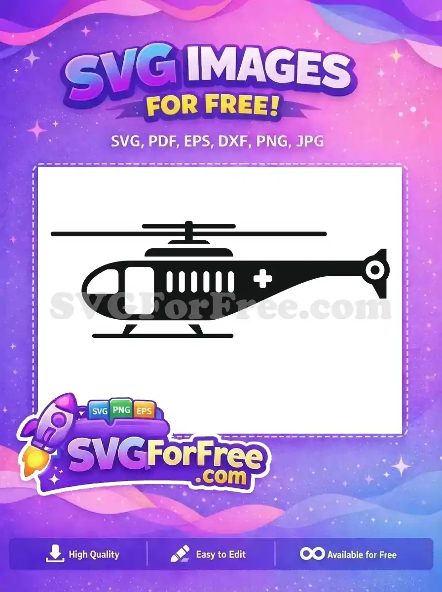Free Black Medical Helicopter Free Emergency Silhouette Transport Free SVG