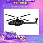 Free Silhouette Helicopter Free Military Aviation Free SVG - Instant Download