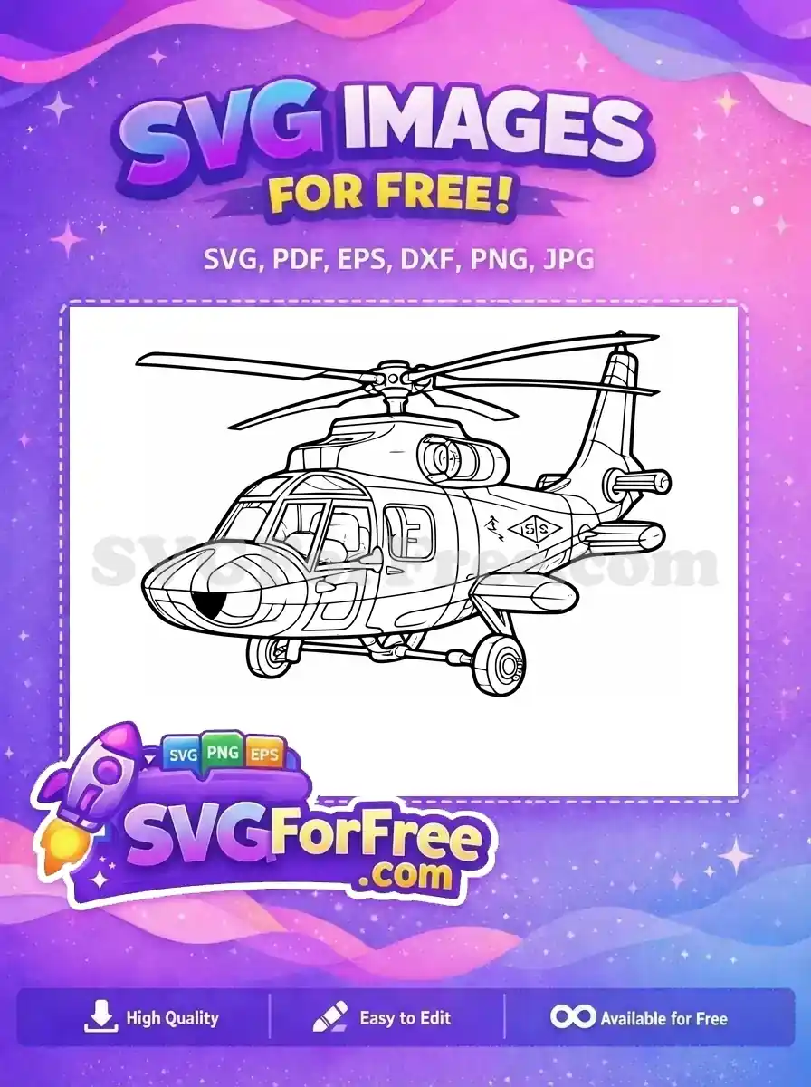 Free Detailed Helicopter Free Military Grade Free SVG