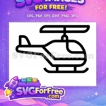 Free Silhouette Helicopter Free Flying Vehicle Transportation Free SVG - Instant Download