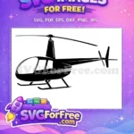 Free Black Helicopter Free Silhouette Design Free SVG - Instant Download