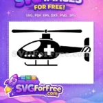 Free Medical Cross Free Emergency Helicopter Silhouette Free SVG - Instant Download