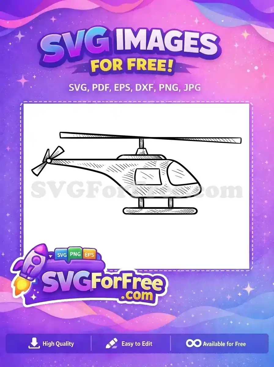 Free Detailed Propellers Free Simple Sketch Helicopter Free SVG