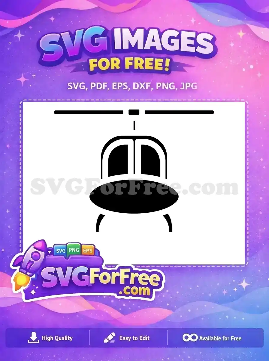 Free Black Helicopter View Free Simple Icon Vehicle Free SVG